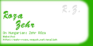 roza zehr business card